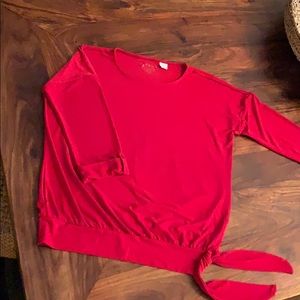 Chico’s red 3/4 sleeve short red top